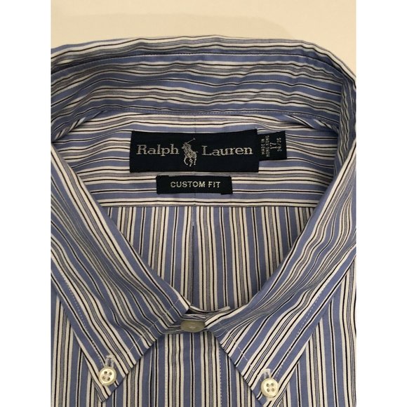 Polo Ralph Lauren Size 17 Custom Fit Button Down Dress Shirt - Picture 3 of 10